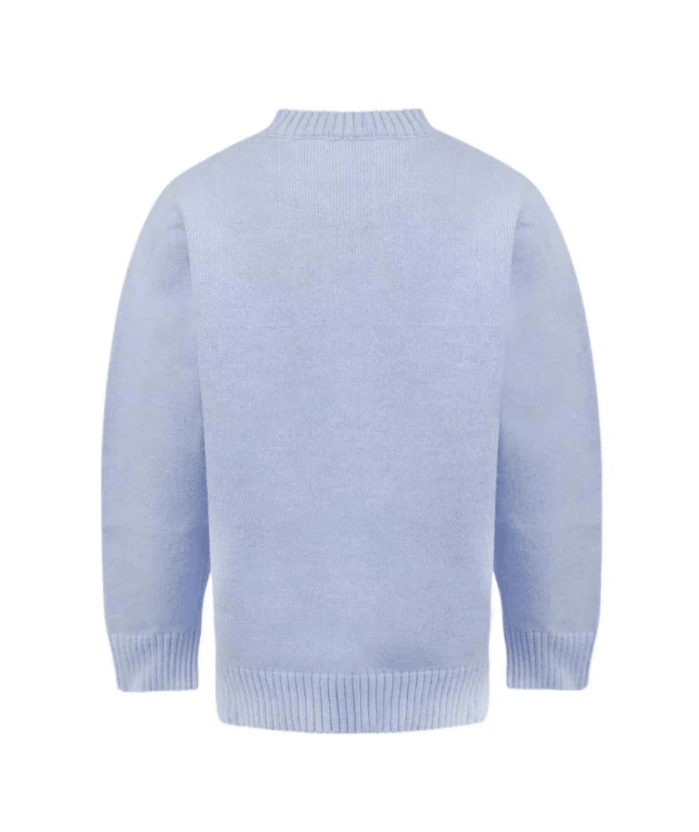 Tween Azure Crystal Bow Cardigan - CAKEWISH
