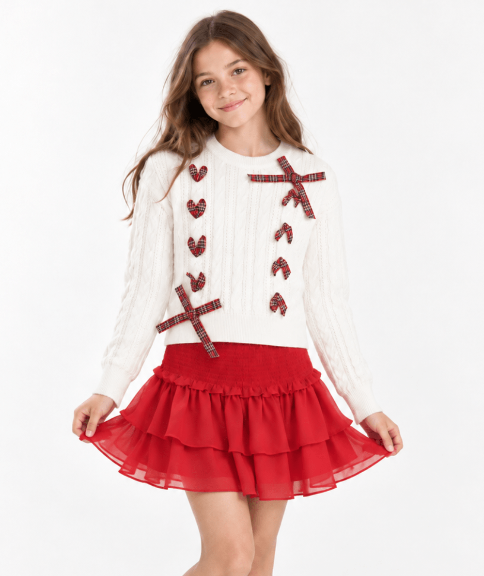 Tween Bianca Tiered Ruffle Skirt, alternate view 2, by KatieJ NYC - CAKEWISH