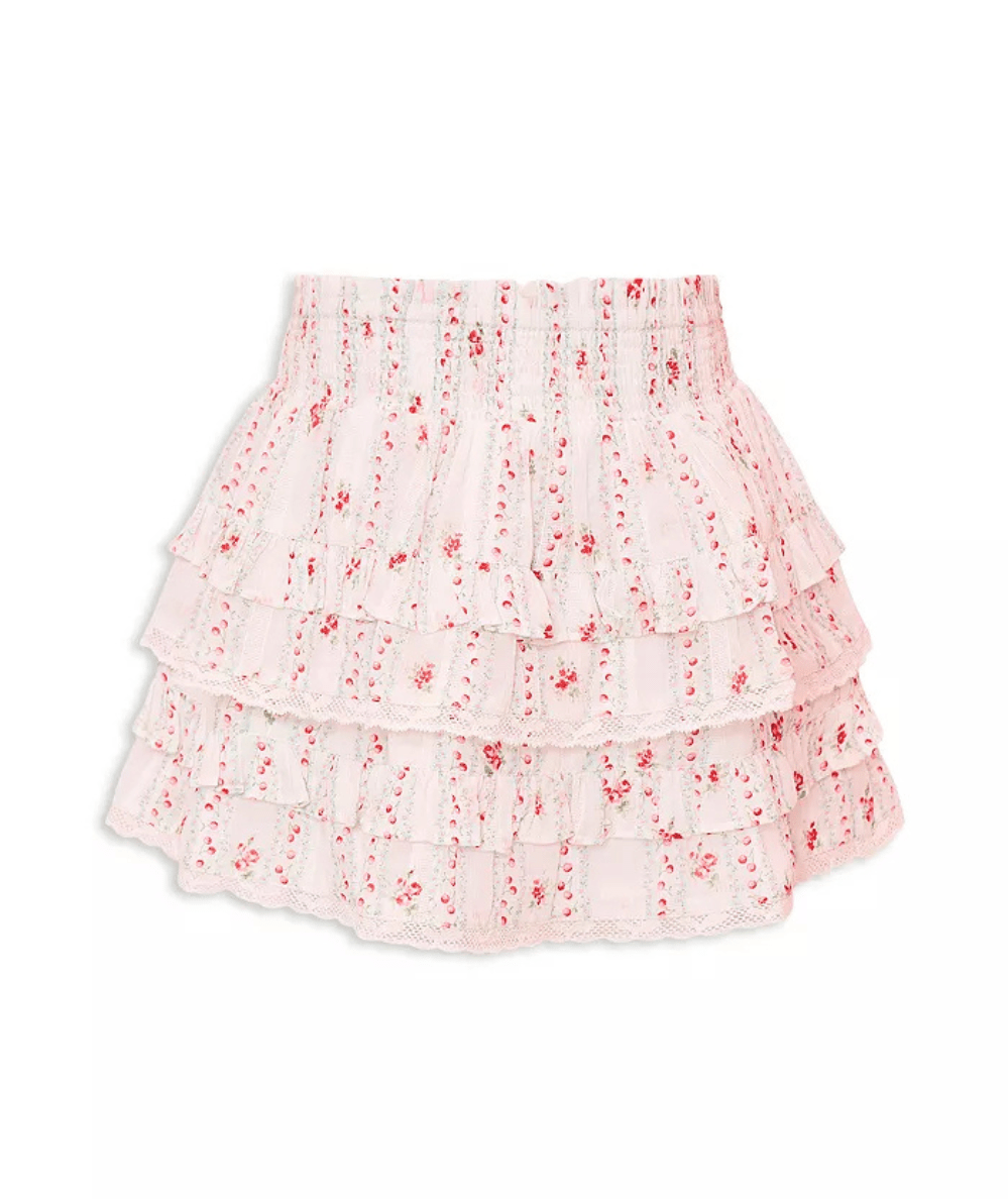 Tween Billie Cotton Floral Tiered Skirt - CAKEWISH