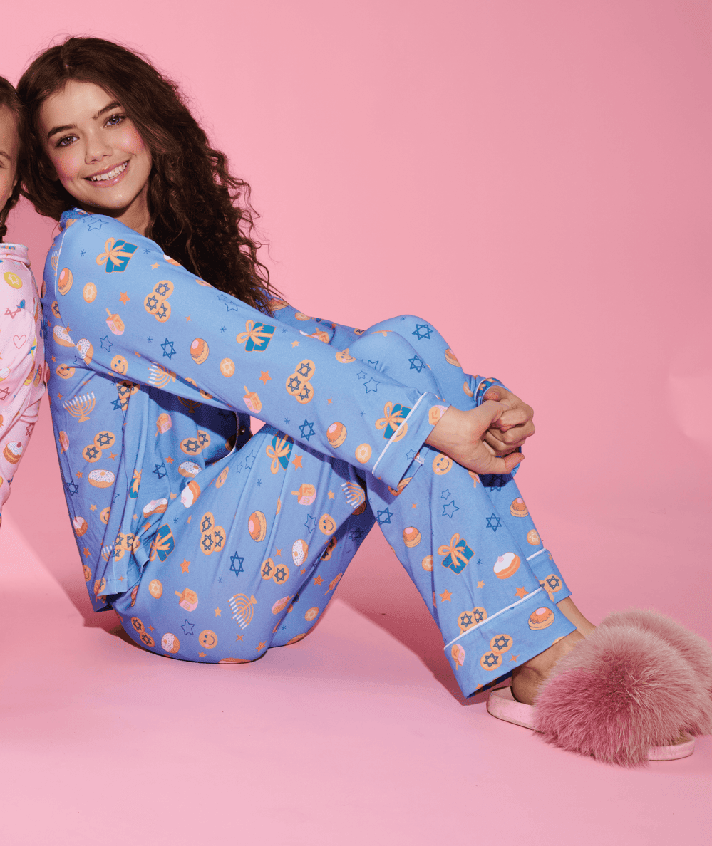 Tween Blue Hanukkah Pajama Set - CAKEWISH