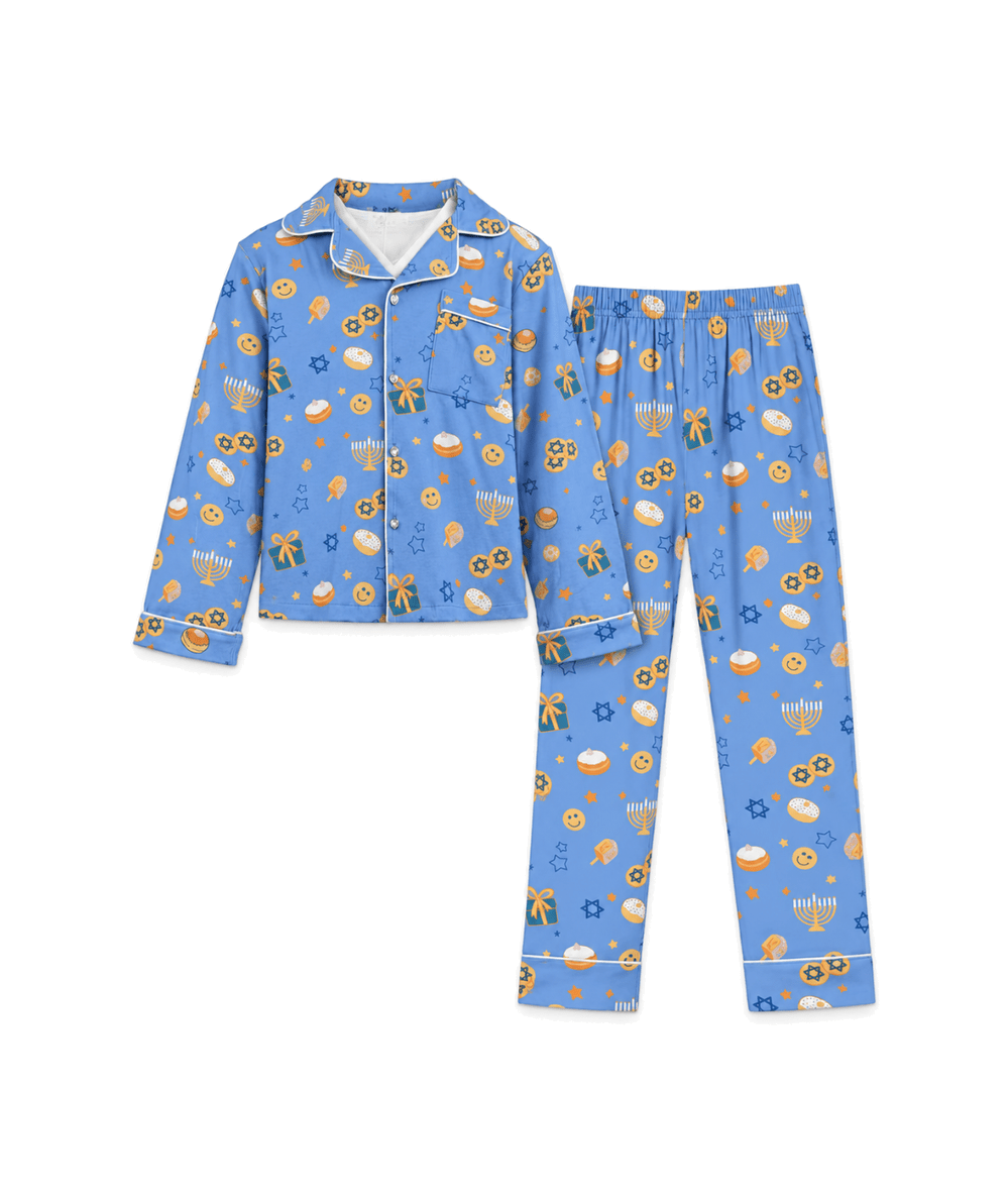 Tween Blue Hanukkah Pajama Set - CAKEWISH