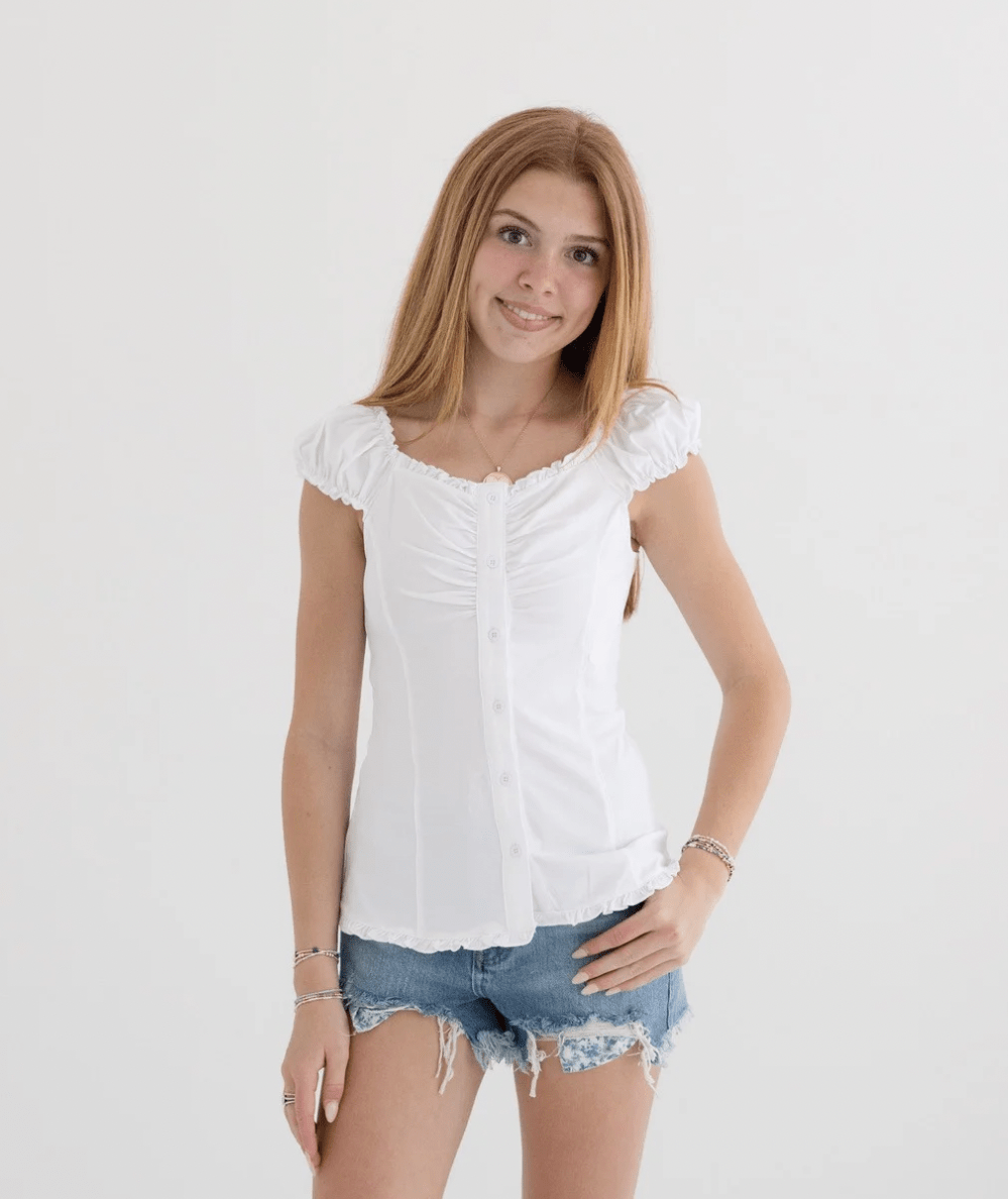 Tween Button Front Top - CAKEWISH