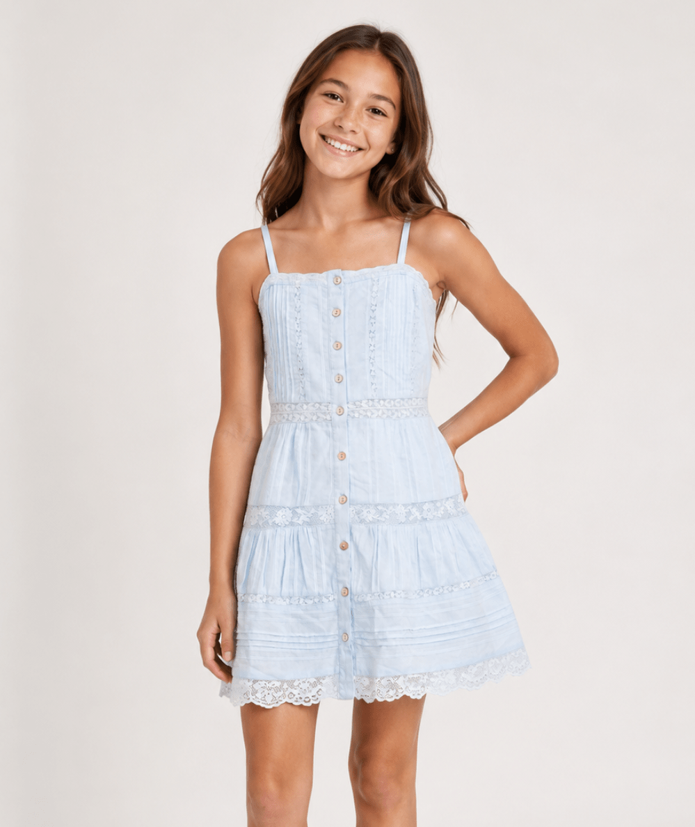 Tween Charlize Cotton Mini Dress - CAKEWISH