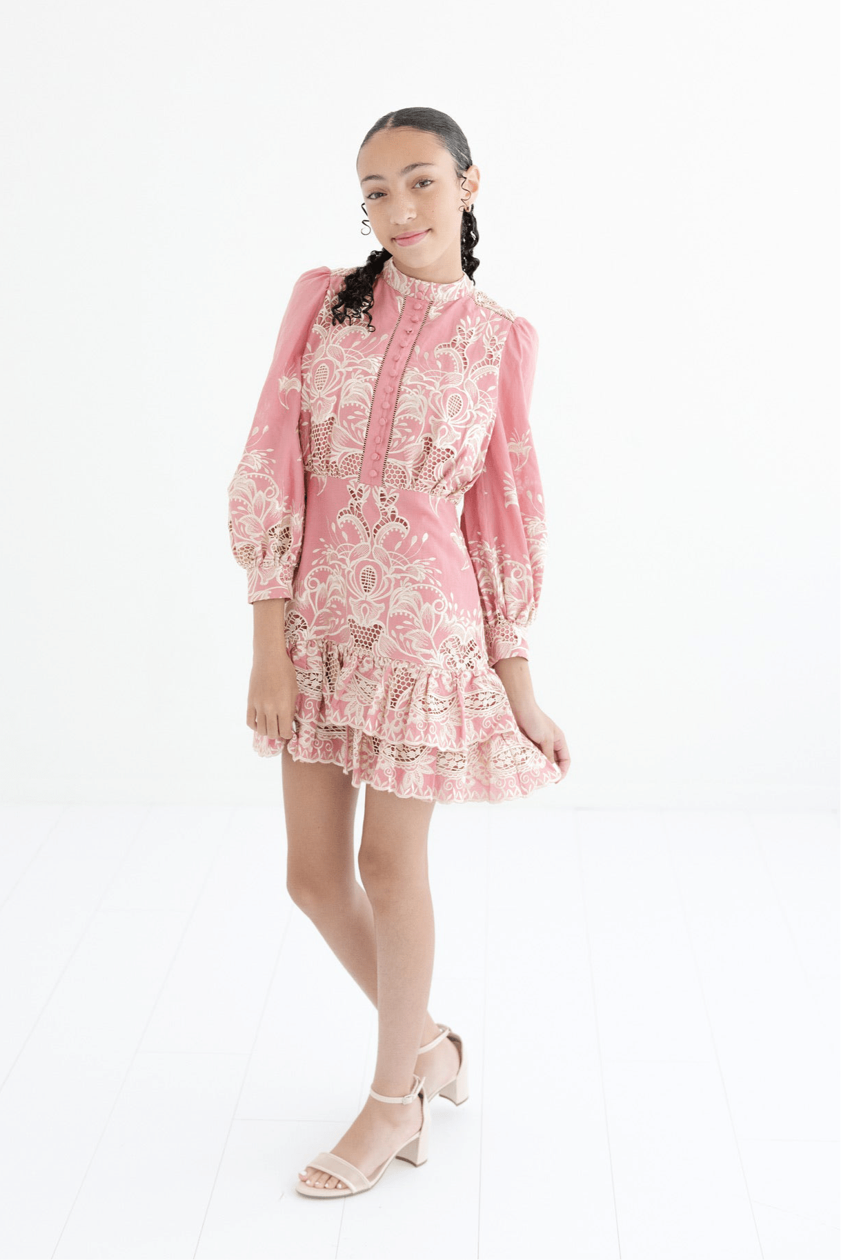 Tween Charm Embroidered Dress - CAKEWISH