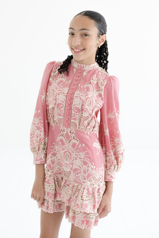 Tween Charm Embroidered Dress - CAKEWISH