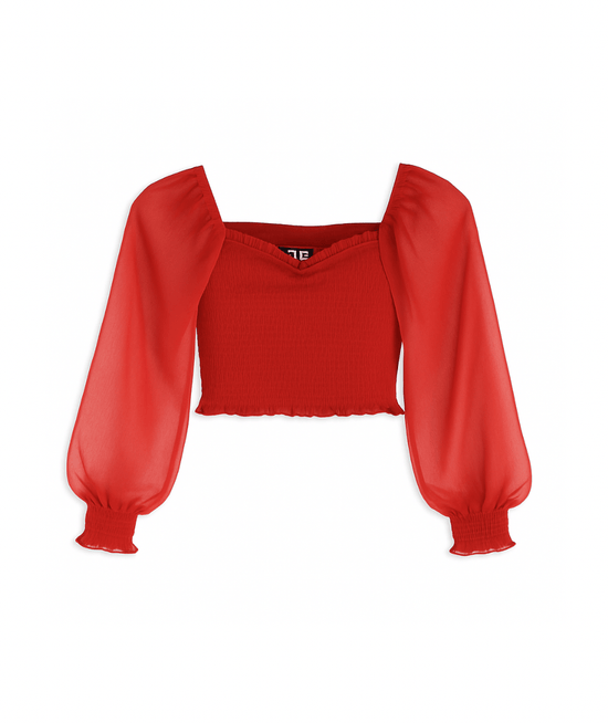 Tween Chloe Sheer Long Sleeve Top - CAKEWISH