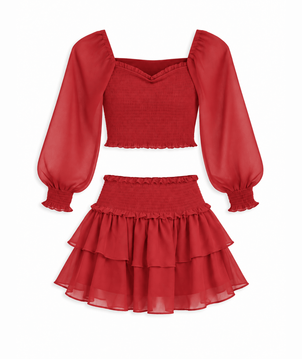 Tween Chloe Sheer Long Sleeve Top, alternate view 2, by KatieJ NYC - CAKEWISH