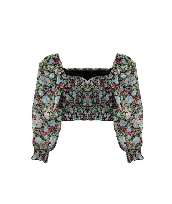 Tween Chloe Sheer Sleeve Floral Top - CAKEWISH