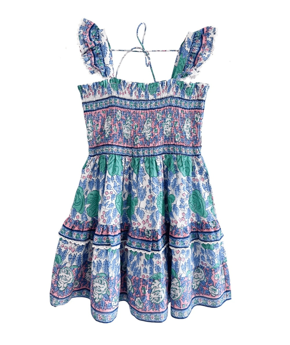 Tween Christine Cotton Ruffle Mini Dress - CAKEWISH