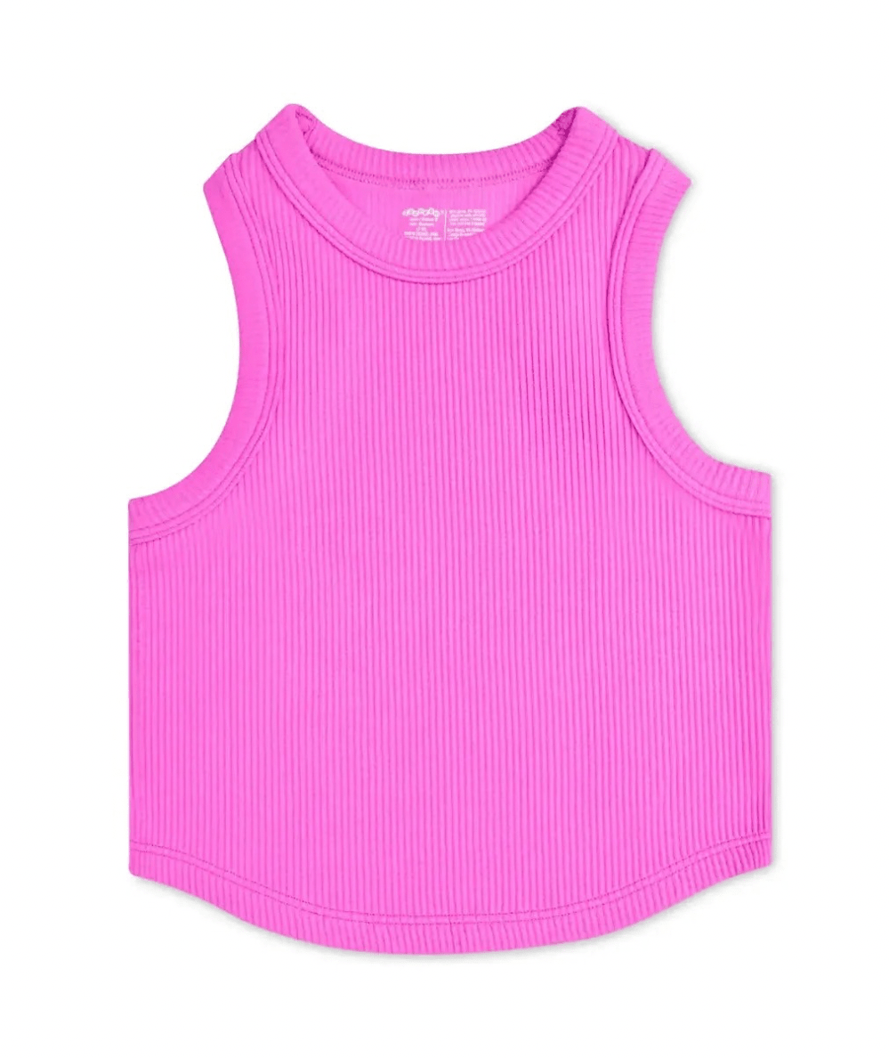 Tween Cropped Smocked Racerback Tank - CAKEWISH