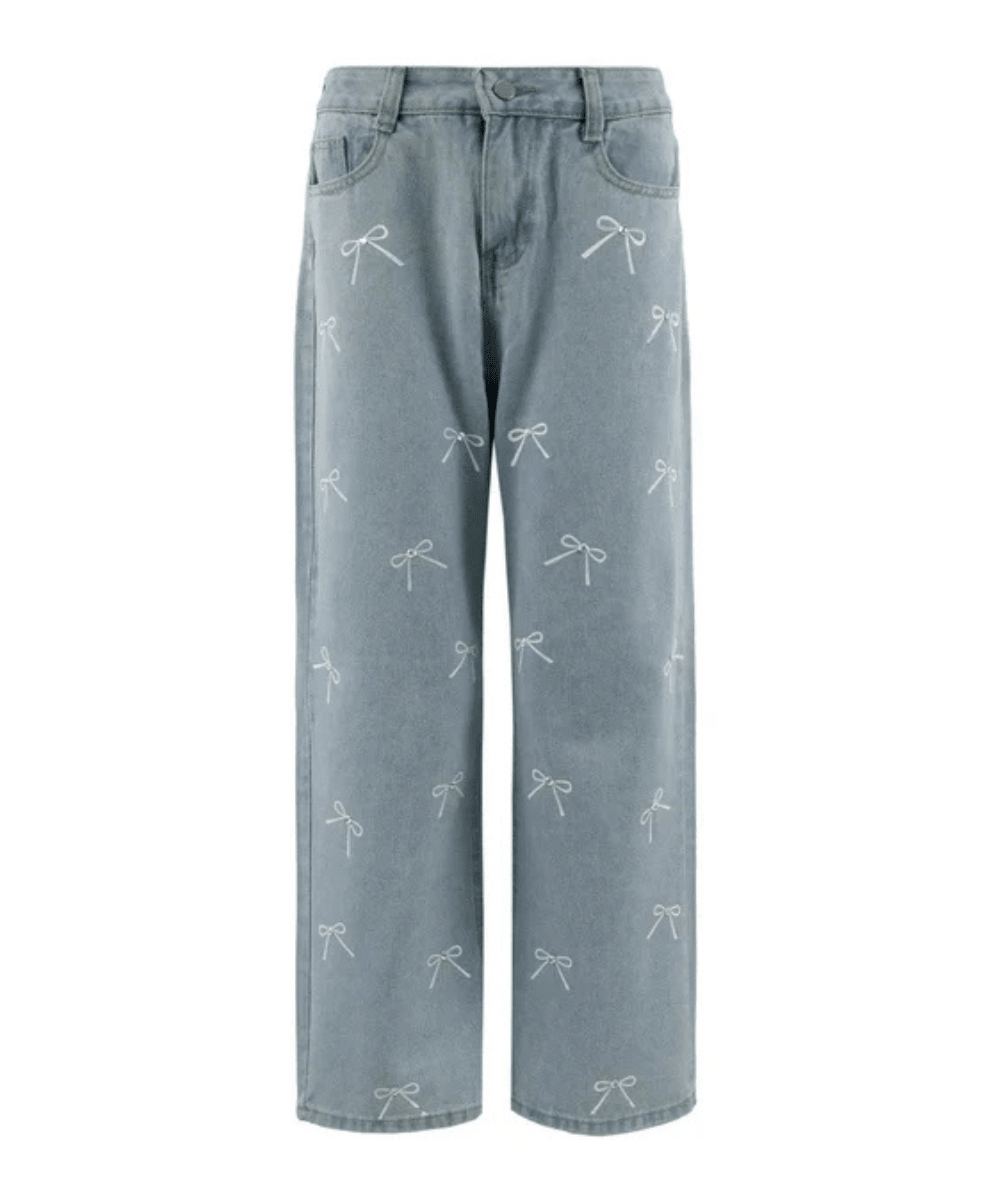 Tween Crystal Bow Jeans - CAKEWISH