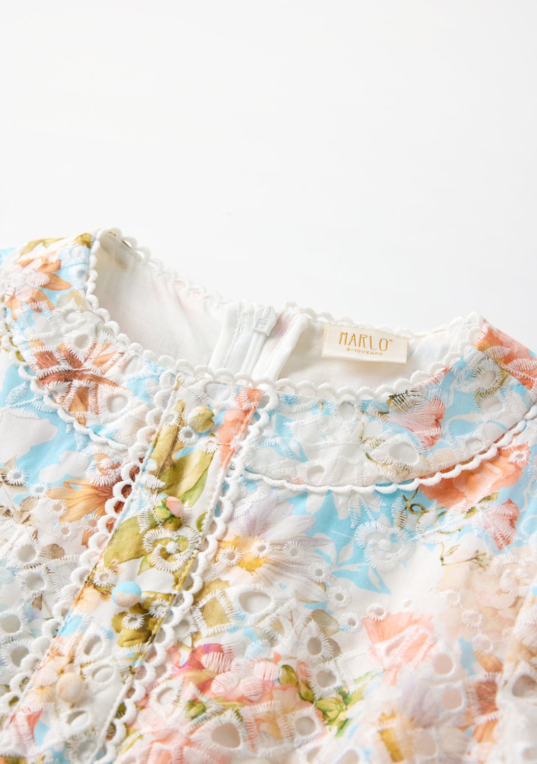 Tween Daphne Embroidered Long Sleeve Dress - CAKEWISH