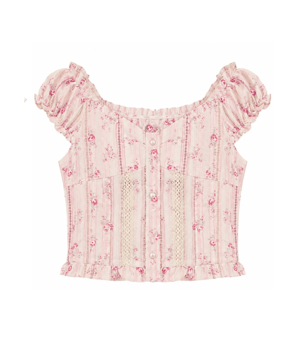Tween Daphne Sweetheart Boho Floral Top - CAKEWISH