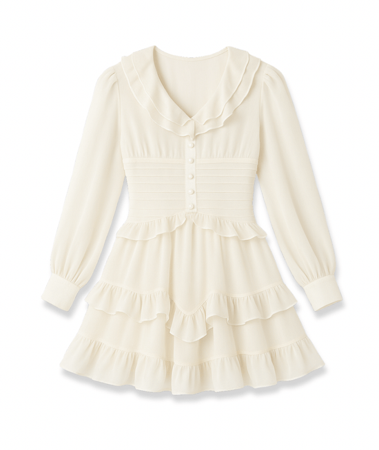 Tween Delphie Sheer Long Sleeve Dress - CAKEWISH