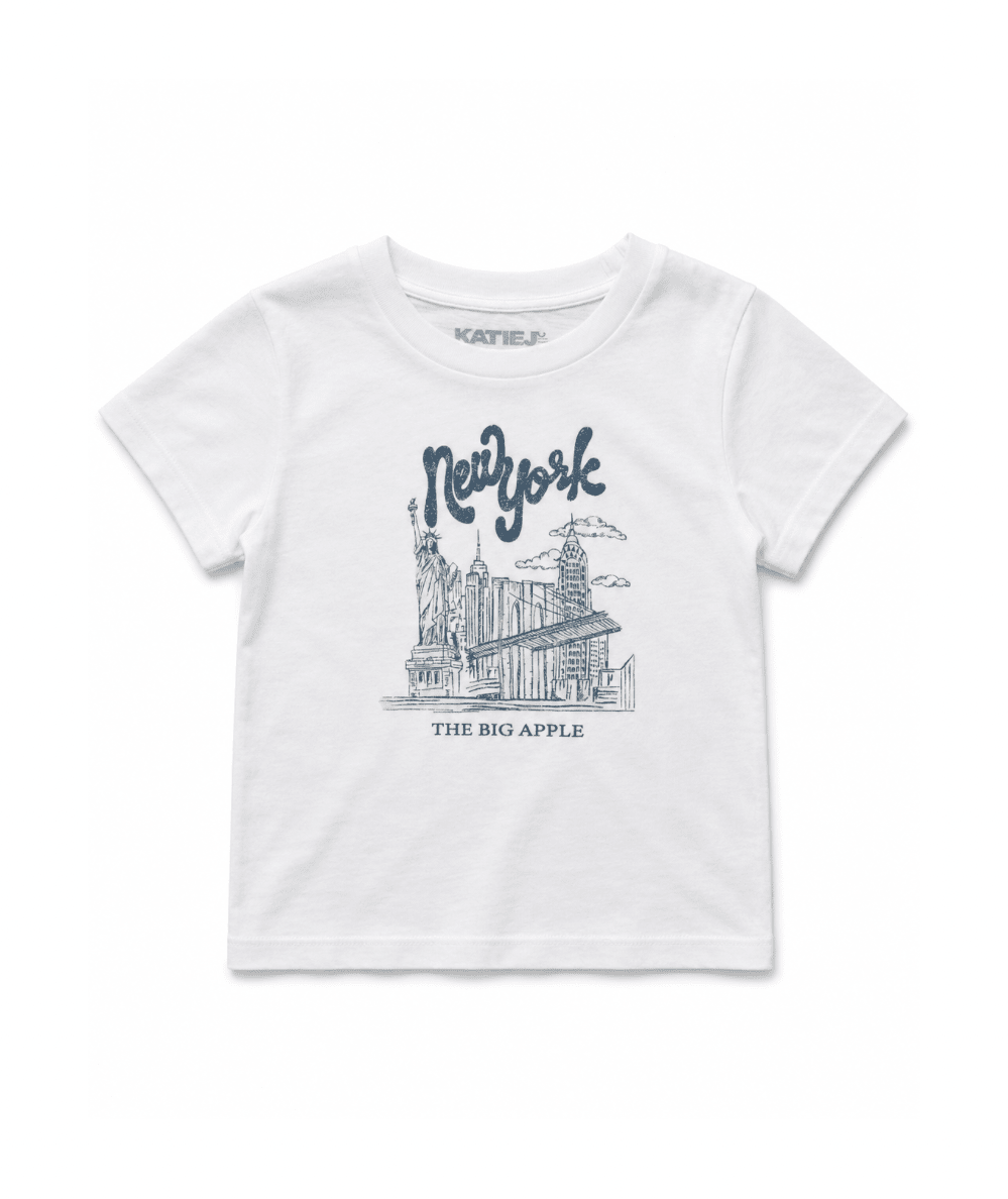 Tween Distressed “New York” Graphic Tee - CAKEWISH