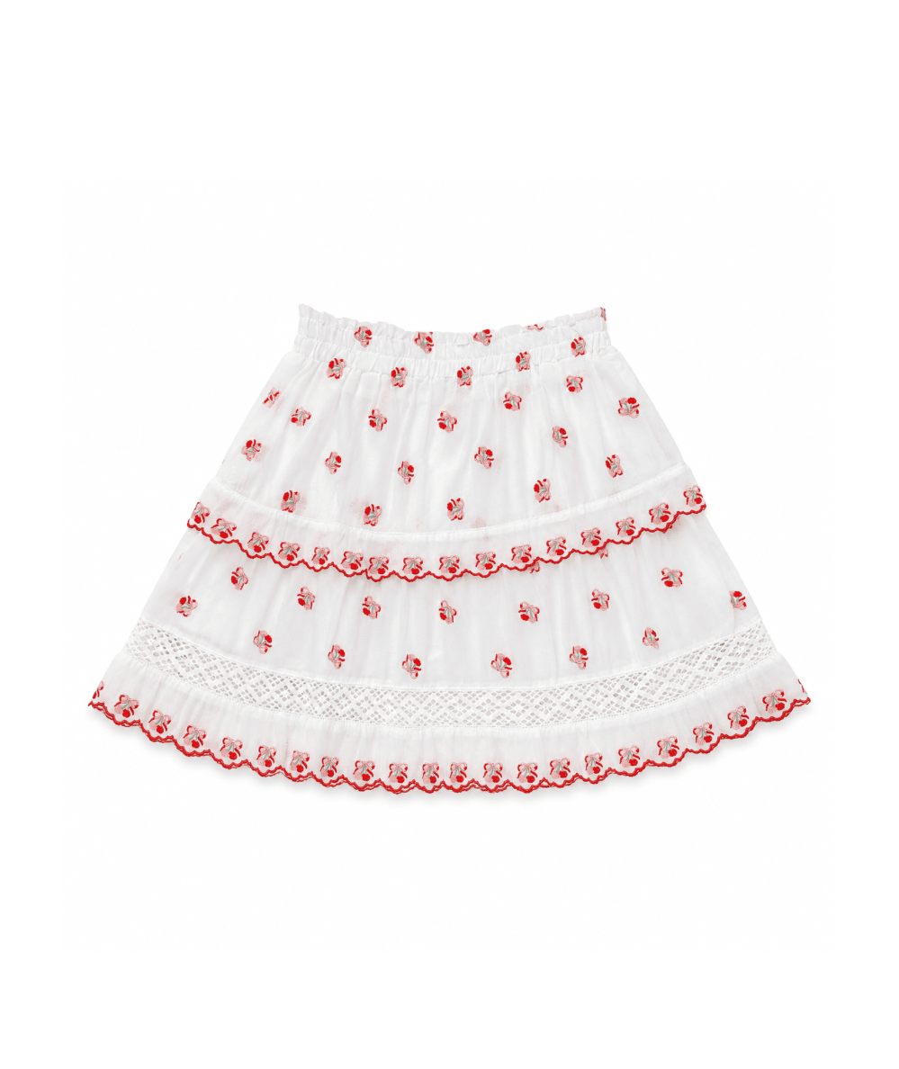 Tween Embroidered Mini Skort - CAKEWISH