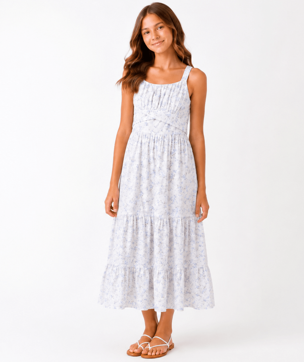 Tween Emma Tiered Floral Maxi Dress - CAKEWISH