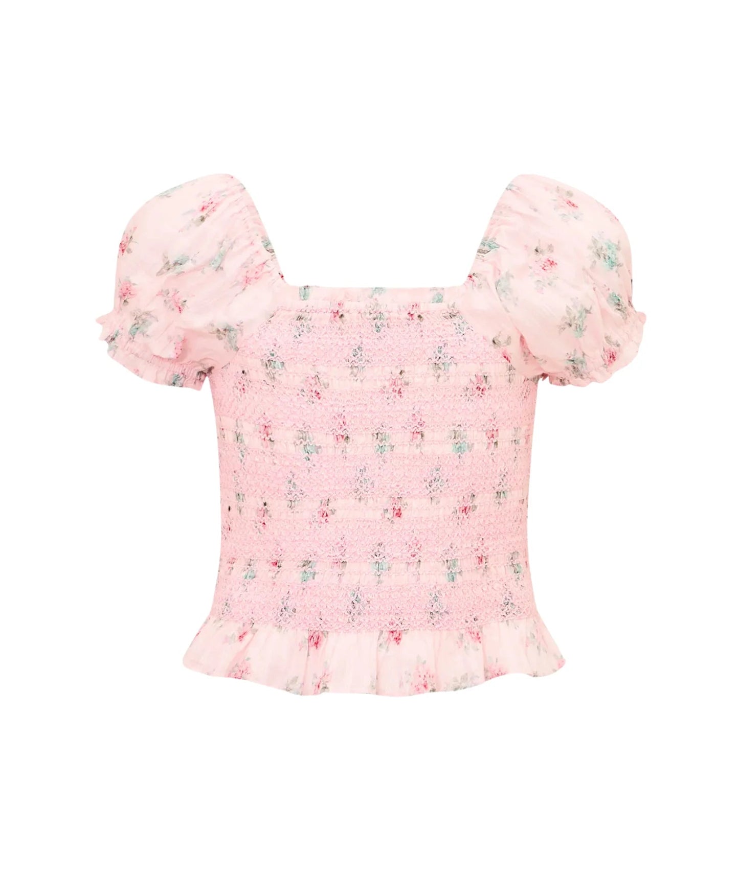 Tween Fabielle Smocked Top in Eau De Rose - CAKEWISH