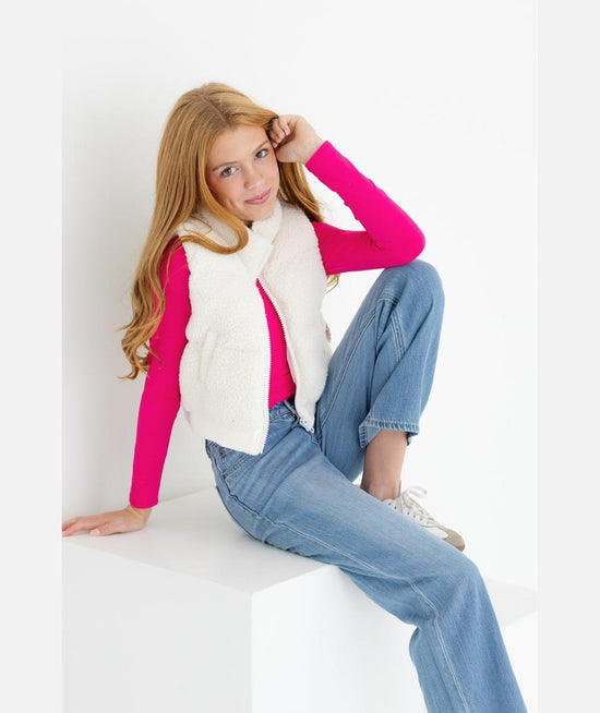 Tween Furry Puffer Vest - CAKEWISH