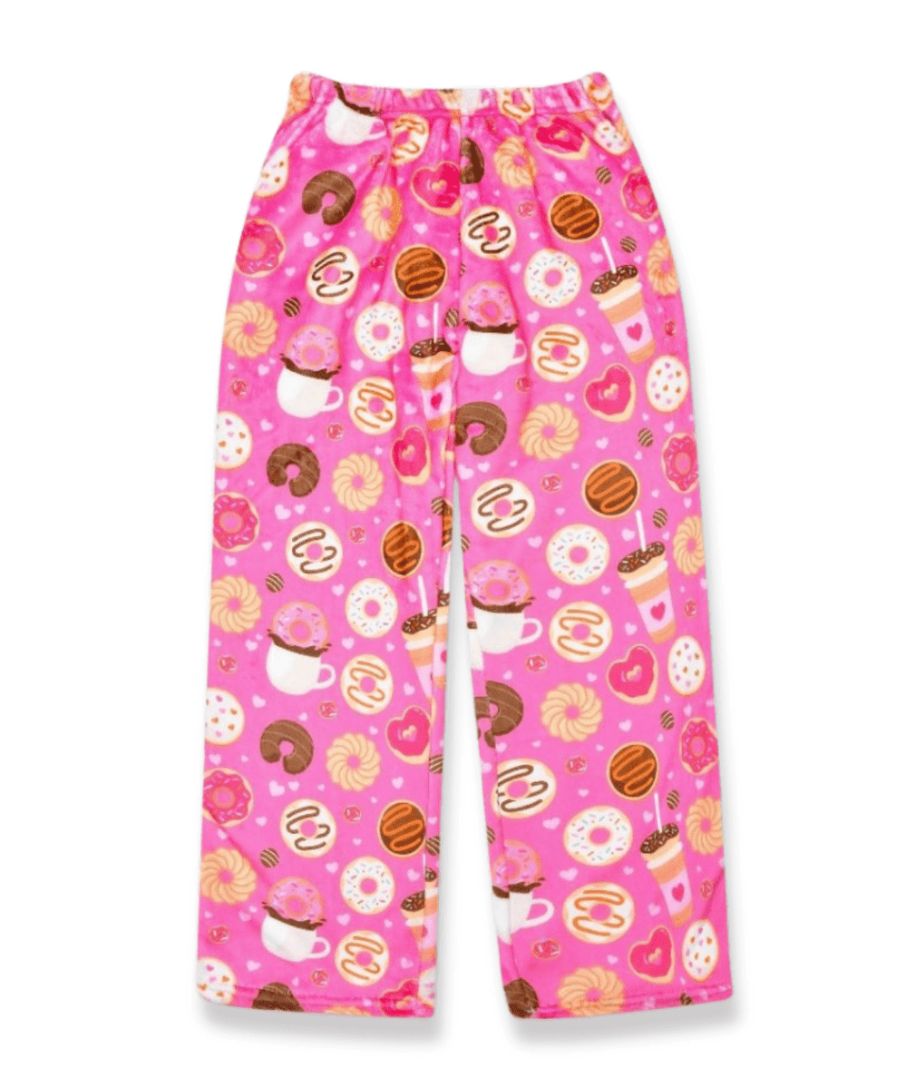 Donut Love Tween Fuzzy Plush Pajama Pants by Iscream - CAKEWISH