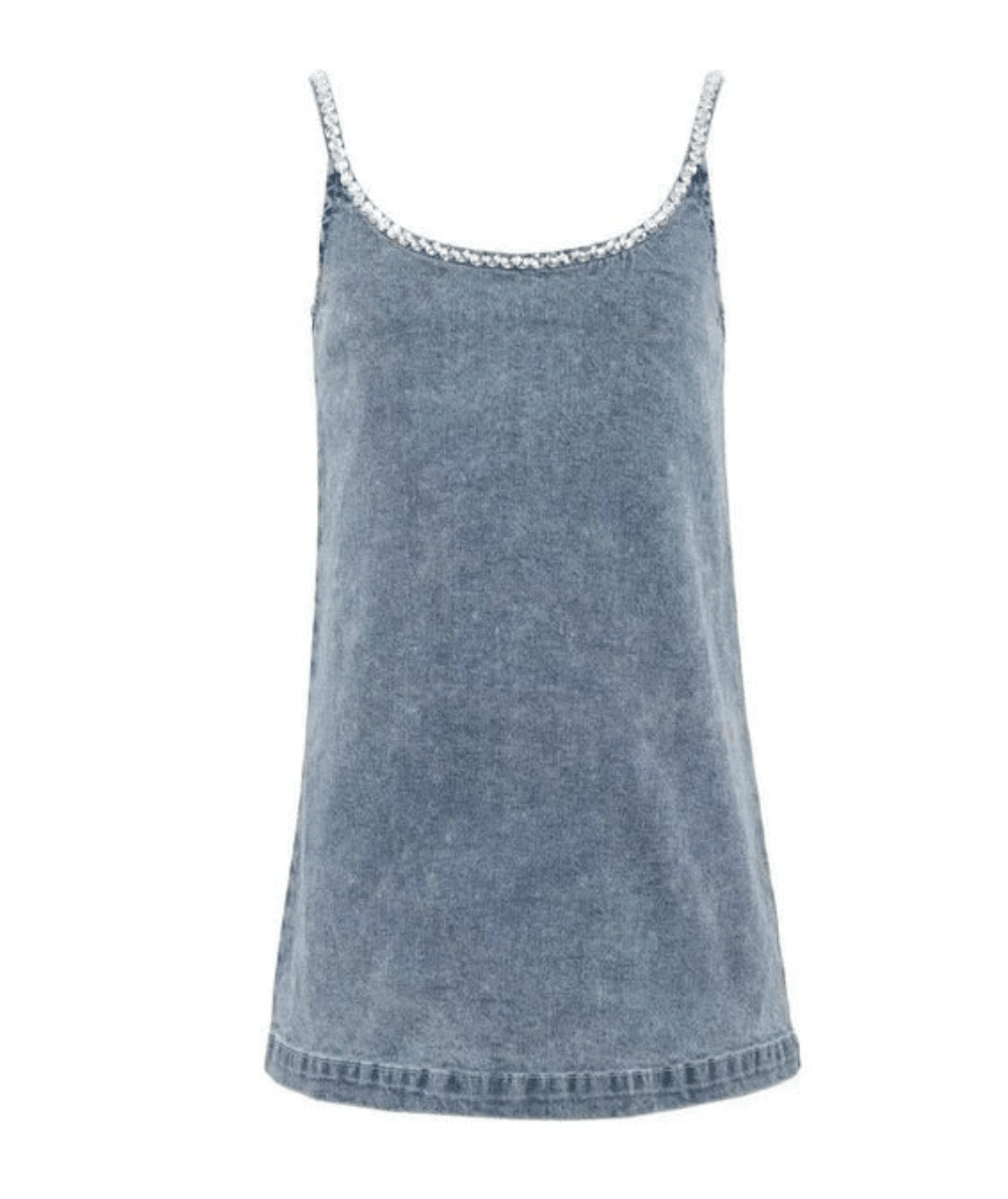 Lola & the Boys Tween Gems Bow Denim Dress