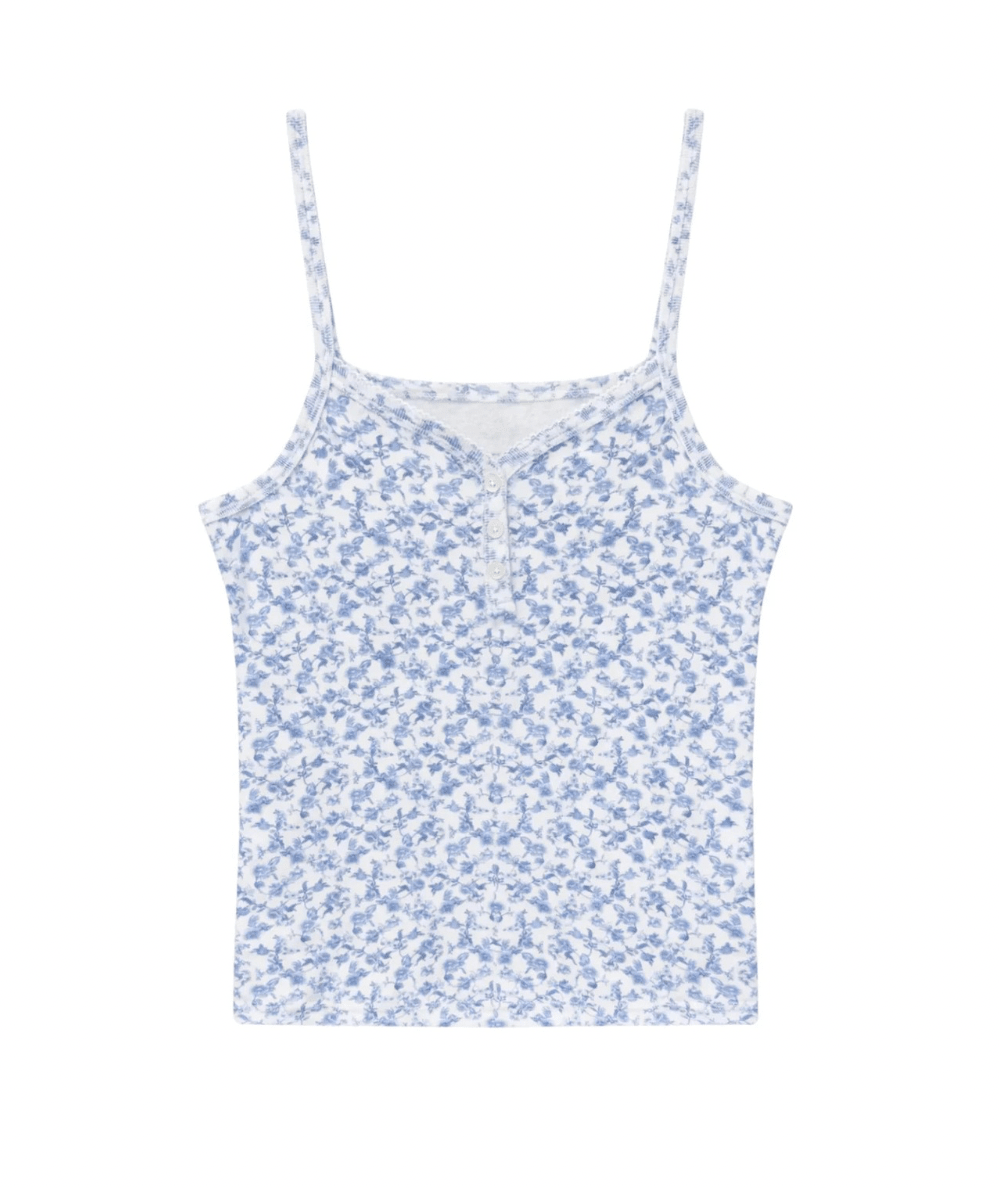 Tween Hailey Henley Printed Cami - CAKEWISH