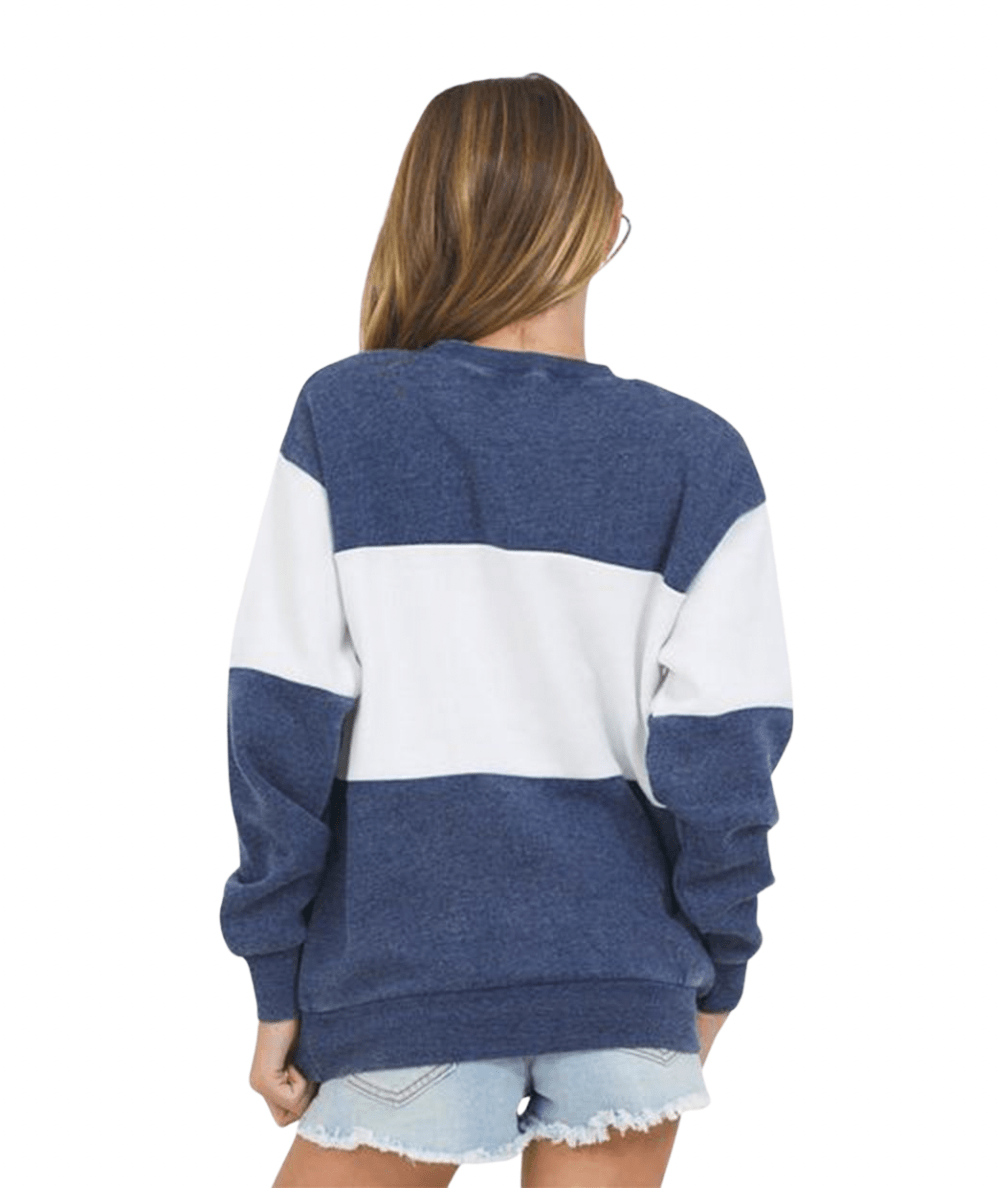 Tween ‘Hamptons Tennis’ Color Block Crewneck - CAKEWISH