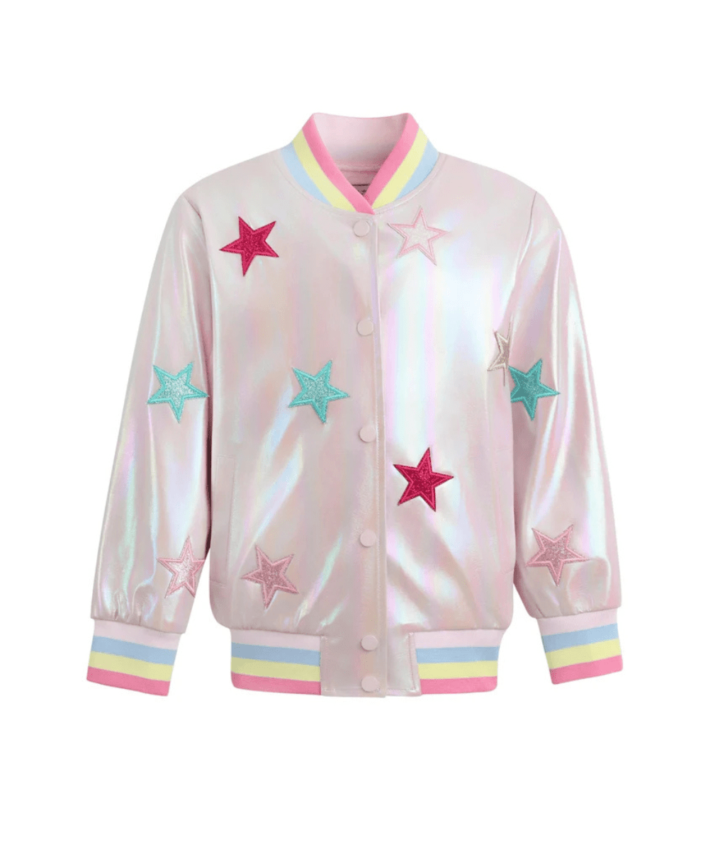 Tween Holographic Stars Bomber - CAKEWISH