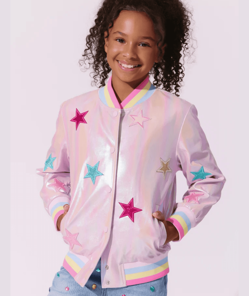 Tween Holographic Stars Bomber - CAKEWISH