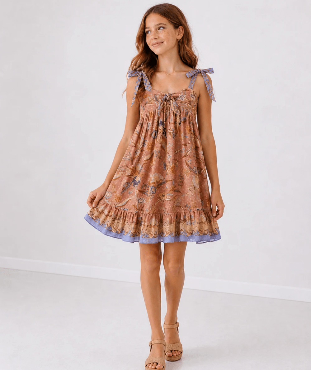 Tween Indra Tie Front Dress - CAKEWISH