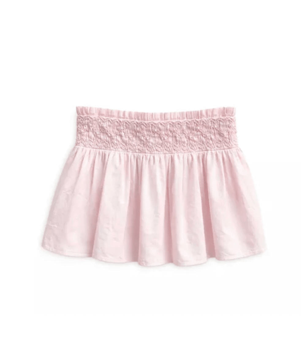 Tween June Embroidered Pearl Smocked Skirt - CAKEWISH