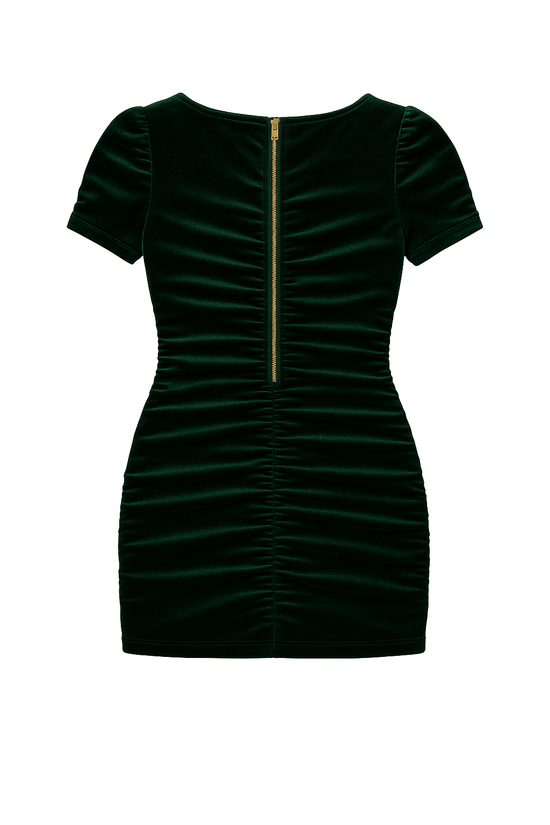 Tween Karen All Over Ruched Velvet Dress - CAKEWISH