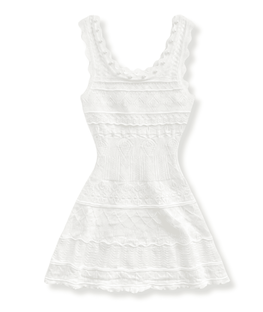 Tween Knitted Pearl Trim Jeni Dress - CAKEWISH