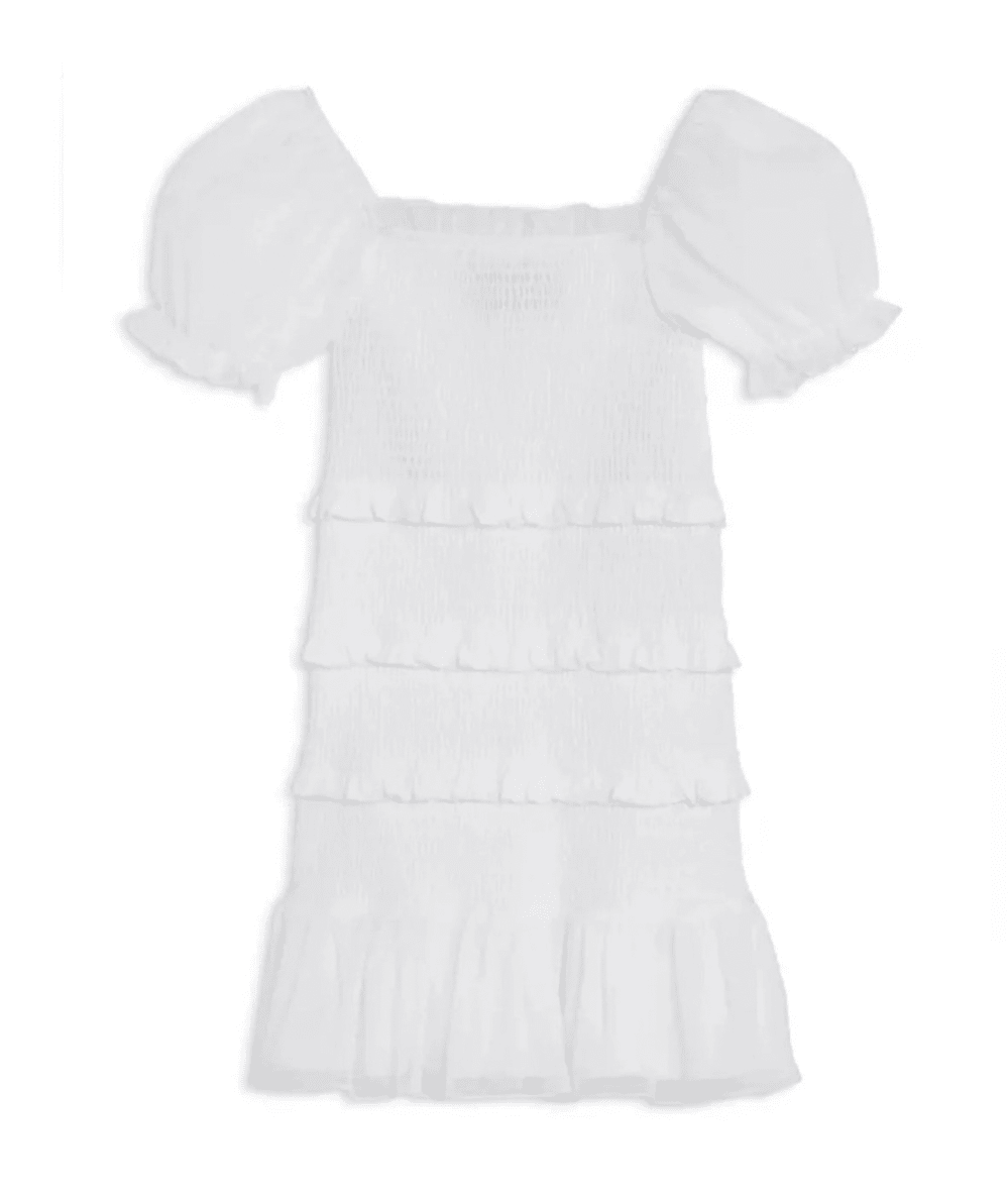Tween Laila Dobby Check Smocked Dress - CAKEWISH