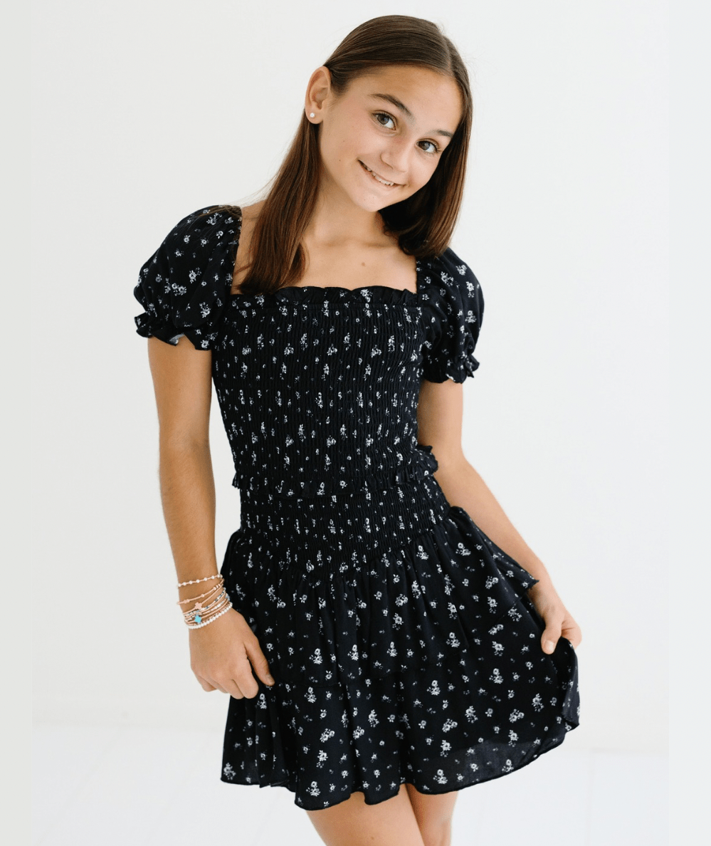 Tween Lainey Floral Print Dress - CAKEWISH