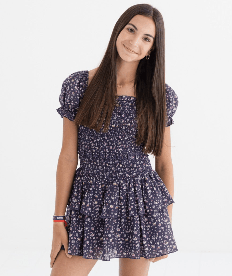 Tween Lainey Floral Print Dress - CAKEWISH