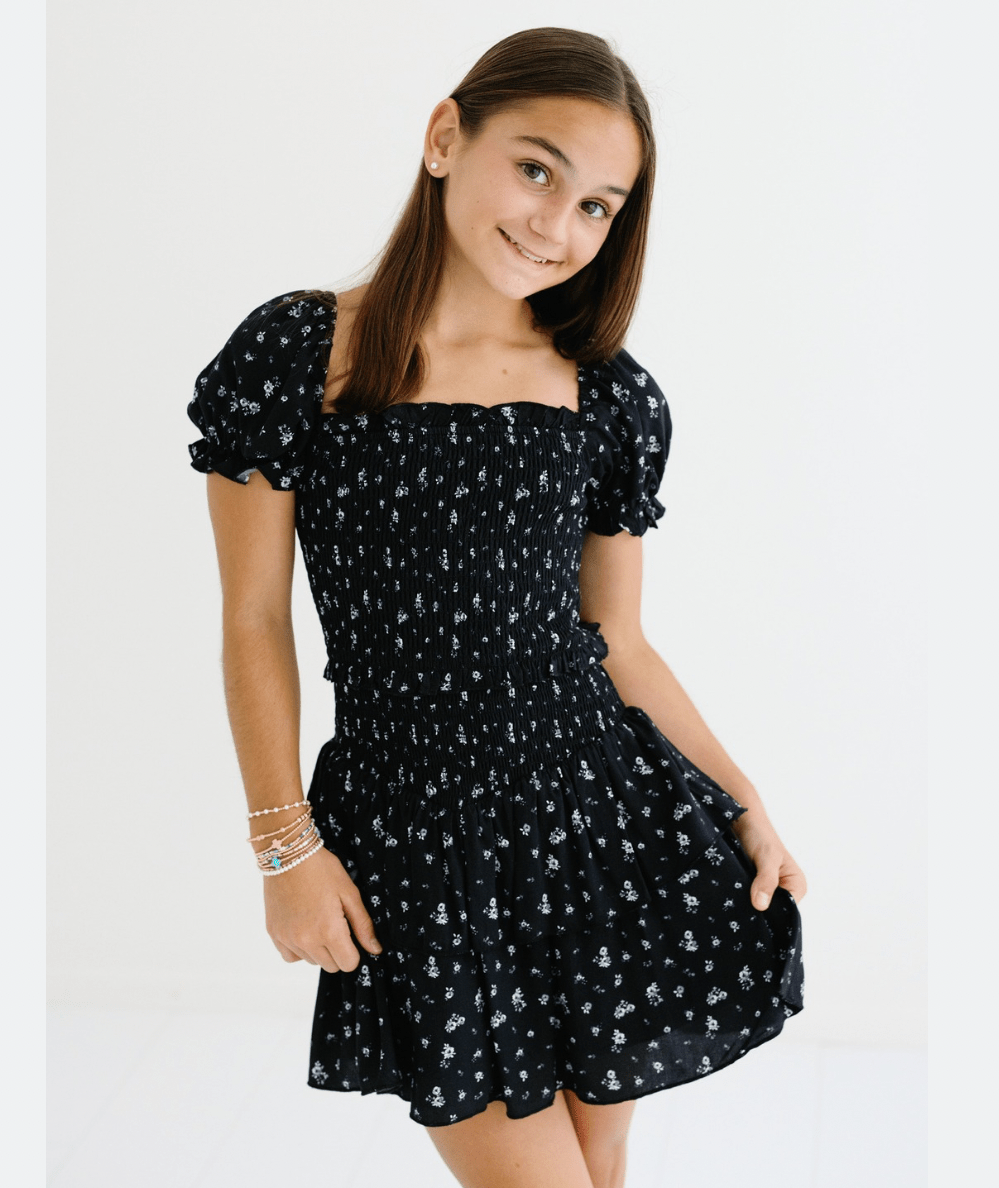 Tween Lainey Floral Print Dress - CAKEWISH