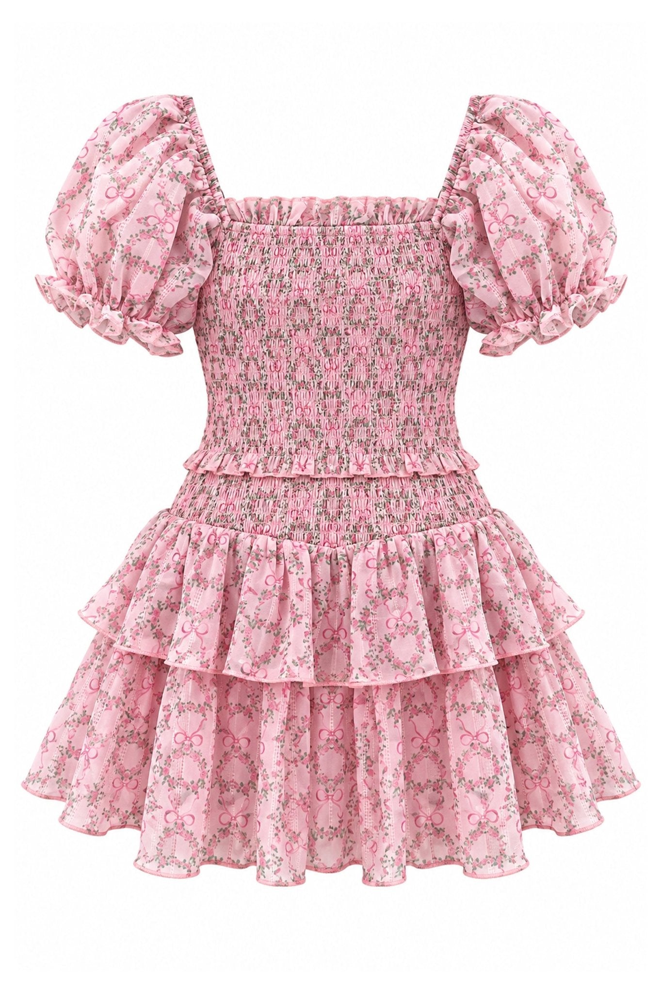 Tween Lainey Pink Sweetheart Floral Dress - CAKEWISH