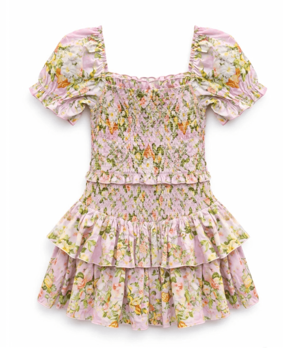 Tween Lainey Short Sleeve Floral Dress - CAKEWISH