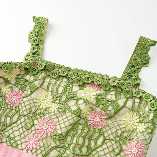 Tween Lana Embroidered Mini Dress - CAKEWISH