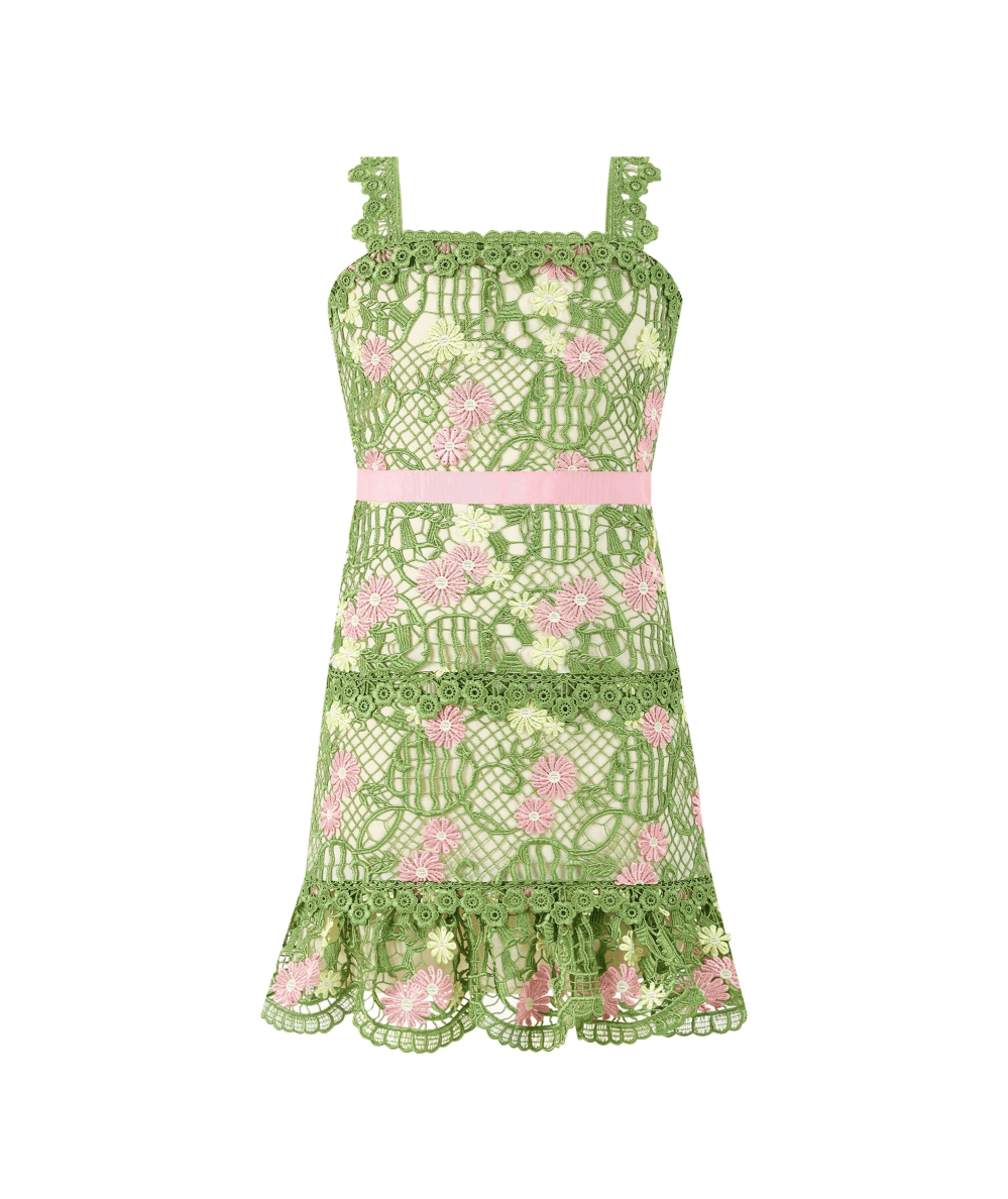 Marlo Tween Lana Embroidered Mini Dress for parties and dances - CAKEWISH