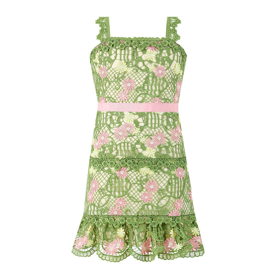 Tween Lana Embroidered Mini Dress - CAKEWISH