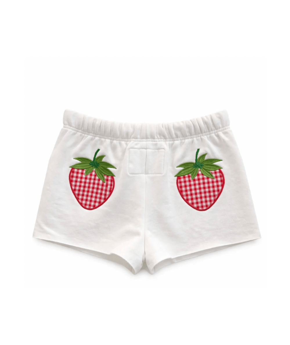 Tween Leah Strawberry Appliqué Short - CAKEWISH