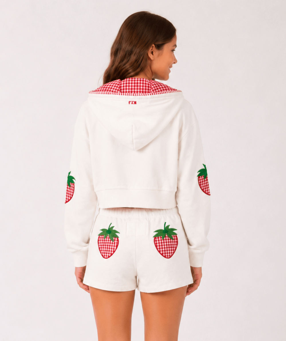 Tween Leah Strawberry Appliqué Short - CAKEWISH