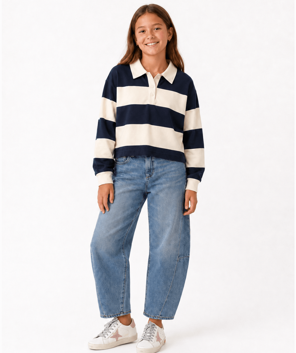 Tween Lilia Barrel Leg Relaxed Jean - CAKEWISH