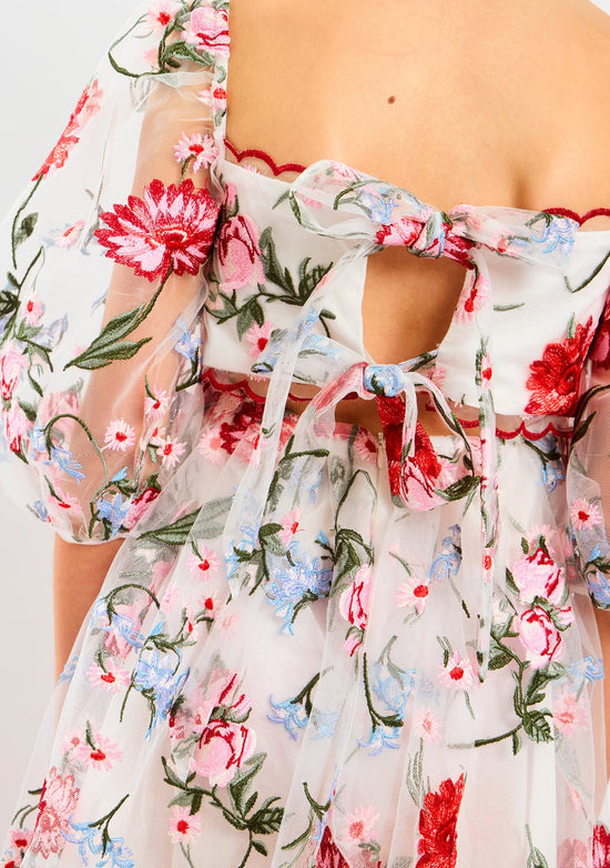 Tween Lillia Embroidered Mini Dress - CAKEWISH