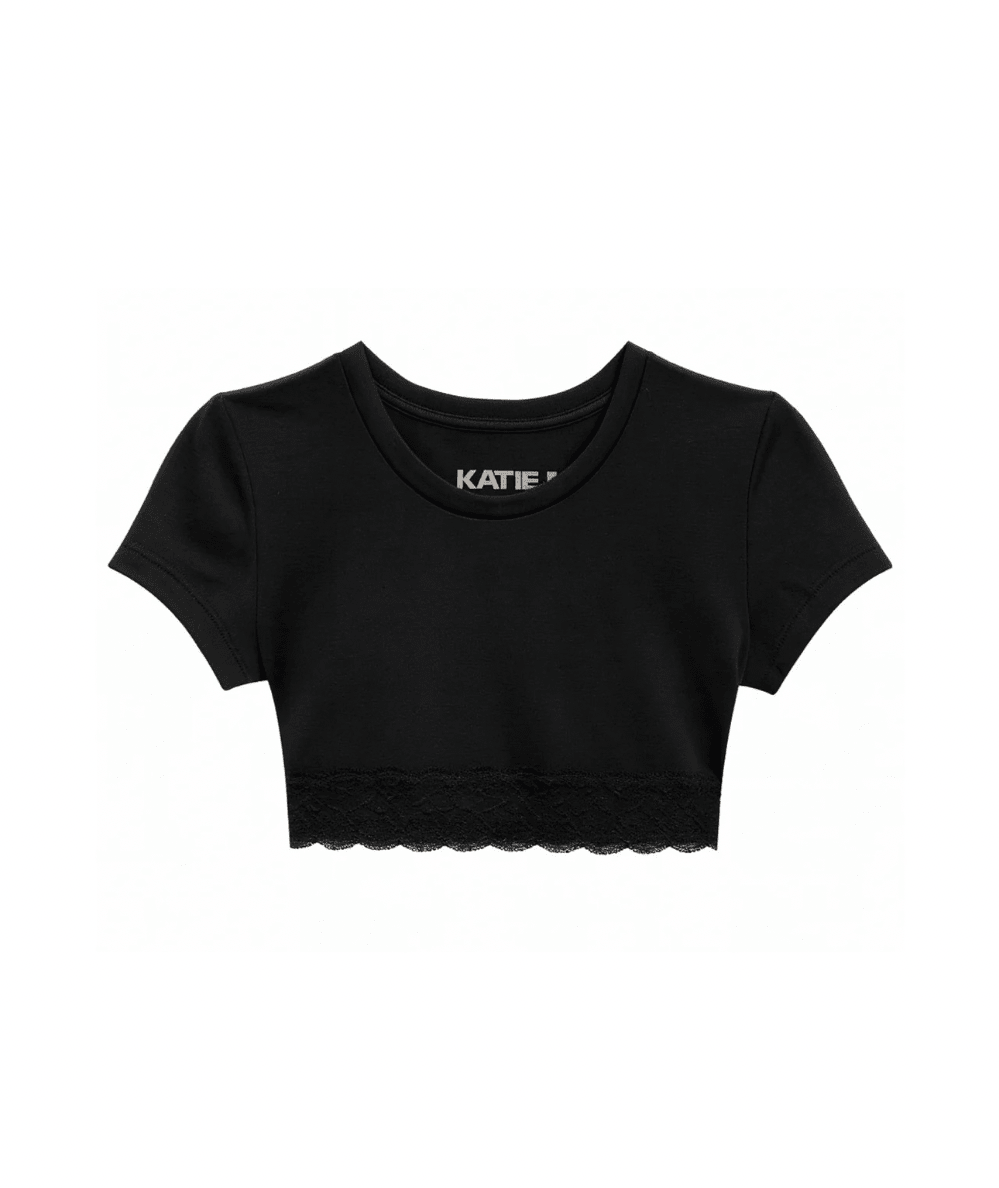 Tween Lindsay Lace Trim Tee - CAKEWISH