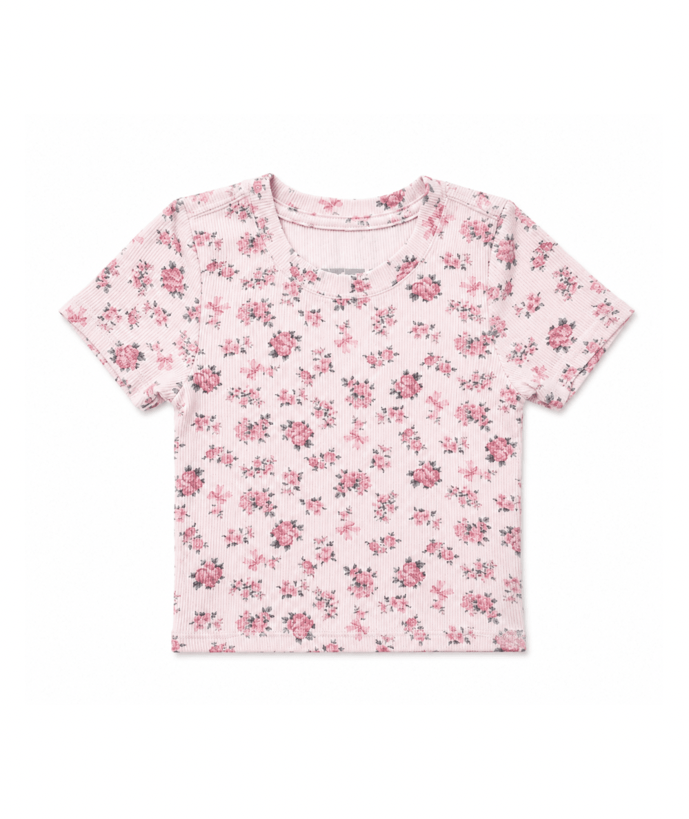 Tween Livi Cropped Floral Tee - CAKEWISH