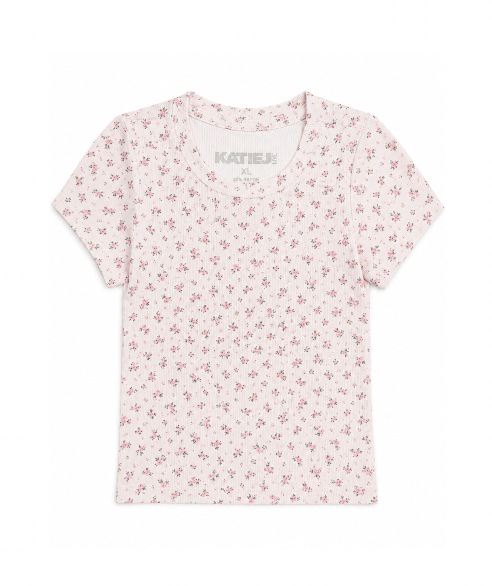 Tween Livi Cropped Floral Tee - CAKEWISH