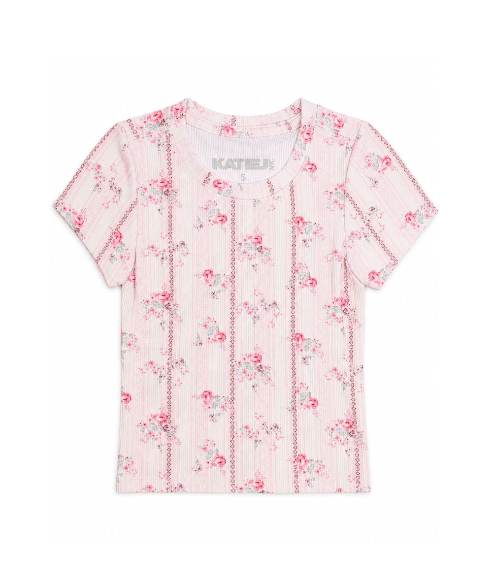 Tween Livi Cropped Floral Tee - CAKEWISH